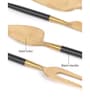 Radiant Black Handle Gold Heads Cheese Knives Set
