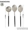 Radiant Black Handle Steel Head 3 Pc Server Set