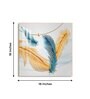 Radiant Blue and Yellow Plume Glass Finish Square Wall Art