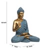 Radiant Enlightenment Buddha Grey & Gold Polyresin Buddha