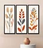 Radiant Floral Set Of 3 Multicolour  Engineered Wood Wall Art
Prints