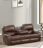 Ny Leatherette 3 Seater Motorized Recliner in Brown Colour