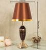 Radiant Monolith Ceramic Table Lamp with Cotton Shade (Multicolour & Red)