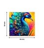 Radiant Peacock Glass Finish Square Wall Art