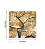 Radiant Tree of Gold Glass Finish Square Wall Art