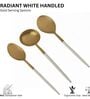Radiant White Handle Gold Head 3 Pc Server Set