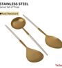 Radiant White Handle Gold Head 3 Pc Server Set