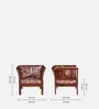 Radom Sheesham Wood 1 Seater Sofa In Honey Oak Finish
