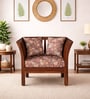 Radom Sheesham Wood 1 Seater Sofa In Honey Oak Finish