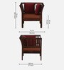 Radom Sheesham Wood 1 Seater Sofa In Provincial Teak Finish And Mocha Mousse Colour