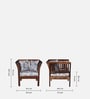 Radom Sheesham Wood 1 Seater Sofa In Provincial Teak Finish