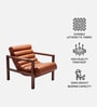 Raevello Strap Lounge Chair In Tan Brown Colour
