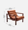 Raevello Strap Lounge Chair In Tan Brown Colour