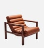 Raevello Strap Lounge Chair In Tan Brown Colour