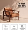 Raevello Strap Lounge Chair In Tan Brown Colour