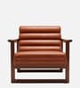 Raevello Strap Lounge Chair In Tan Brown Colour