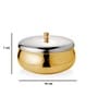 Raga 800 ml Gold Stainless Steel Double Walled Serving Bowl with lid