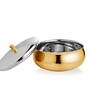 Raga 800 ml Gold Stainless Steel Double Walled Serving Bowl with lid
