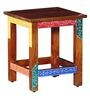 Alankaar Solid Wood Hand Painted End Table