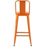 Raglan Metal Bar Stool In Orange Colour