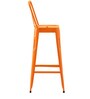 Raglan Metal Bar Stool In Orange Colour