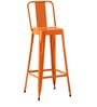Raglan Metal Bar Stool In Orange Colour