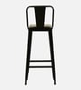 Raglan Metal Bar Stool In Black Colour