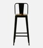 Raglan Metal Bar Stool In Black Colour