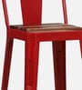 Raglan Metal Bar Stool In Red Colour