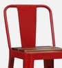 Raglan Metal Bar Stool In Red Colour