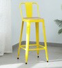 Raglan Metal Bar Stool In Yellow Colour