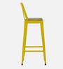 Raglan Metal Bar Stool In Yellow Colour