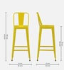 Raglan Metal Bar Stool In Yellow Colour