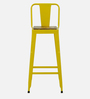 Raglan Metal Bar Stool In Yellow Colour