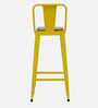 Raglan Metal Bar Stool In Yellow Colour