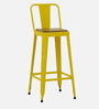 Raglan Metal Bar Stool In Yellow Colour