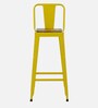 Raglan Metal Bar Stool In Yellow Colour
