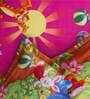 Winnie The Pooh Print Single Bedsheet with 1 Pillow Cover in Multicolour