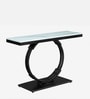 Ragusa Metal Console Table in Black Finish with Porcelain Top Ragusa Metal Console Table in Black Finish with Porcelain Top