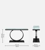 Ragusa Metal Console Table in Black Finish with Porcelain Top Ragusa Metal Console Table in Black Finish with Porcelain Top