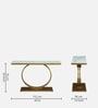 Ragusa Metal Console Table in Gold Finish with Porcelain Top Ragusa Metal Console Table in Gold Finish with Porcelain Top