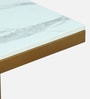 Ragusa Metal Console Table in Gold Finish with Porcelain Top Ragusa Metal Console Table in Gold Finish with Porcelain Top