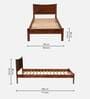Rai Solid Wood Single Bed in Wenge Finish