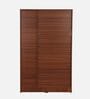 Raidon 3 Door Wardrobe in Walnut Finish with Lock
