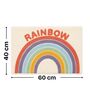 Cream Rainbow Theme Non-Slip Bath Mat (40x60 CM)