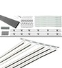 6 Pipes Stainless Steel Ceiling Mounted Cloth Drying Rack (Length: 48 Inches)
