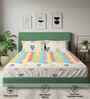 Rainbow Hearts 144 Tc Cotton Double Bedsheet With 2 Pillow Covers