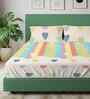 Rainbow Hearts 144 Tc Cotton King Bedsheet With 2 Pillow Covers