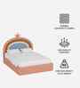Rainbow Leatherette Kids Twin Bed With Box Storage In Pink Colour
