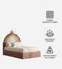 Rainbow Leatherette Kids Twin Bed With Box Storage In Pink Colour